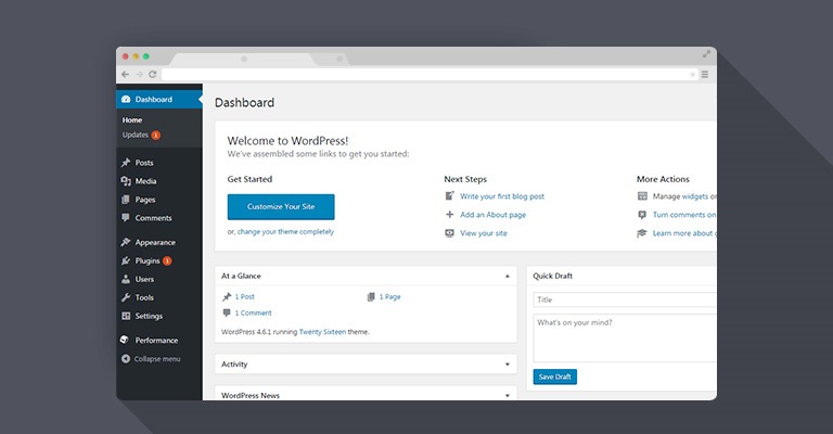 Hướng dẫn Wordpress: Các thành phần trong trang giao diện WordPress Dashboard