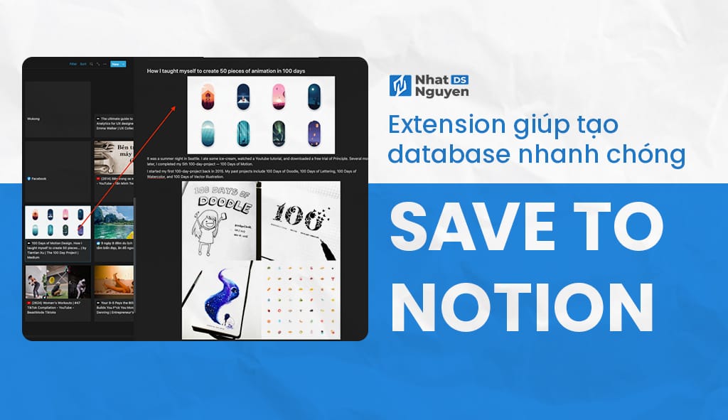 Save to Notion - Extension giúp bạn tạo database nhanh chóng