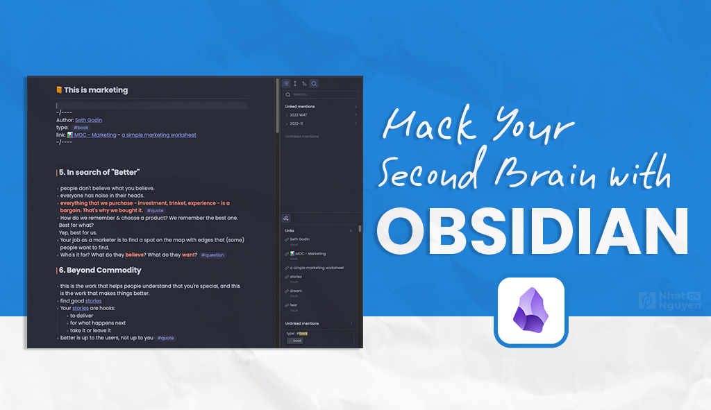 Hack your Second Brain with Obsidian.md
