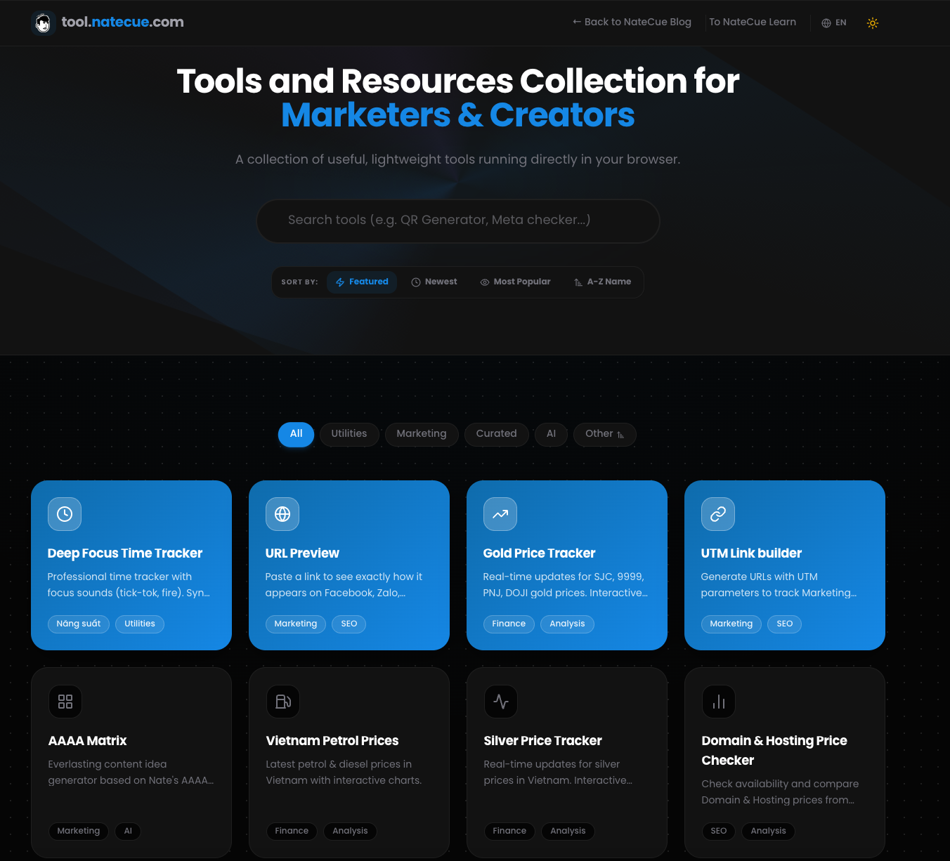 NateCue Tools preview